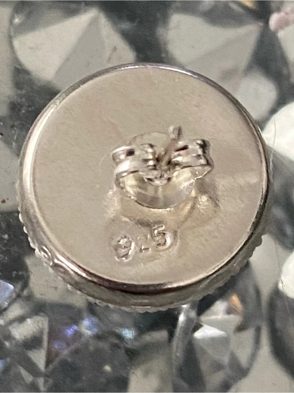 Silver 925 Jack White & Black Skull Bead Stud Earrings